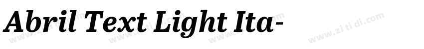 Abril Text Light Ita字体转换